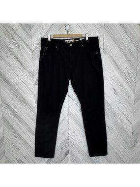 Tailor Vintage Canaan Slim Fit Pants Mens Size 38x32 Black Stretch Waist